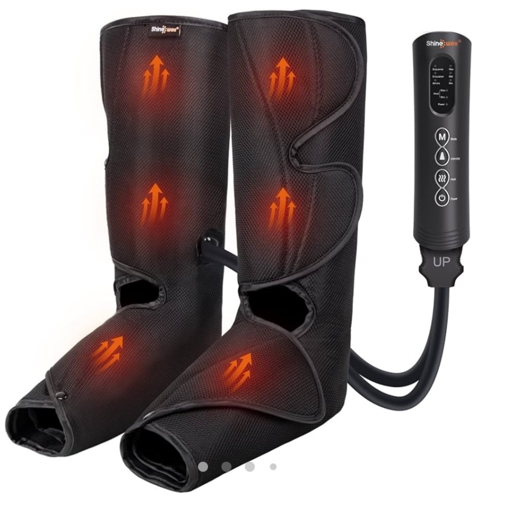 SHINE WELL Leg Massager with Heat and Compression